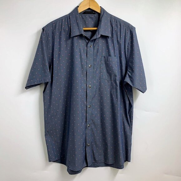 Travis Mathew Men's Button Up Short Sleeve Cotton Patterned Shirt Size XL - Picture 1 of 11
